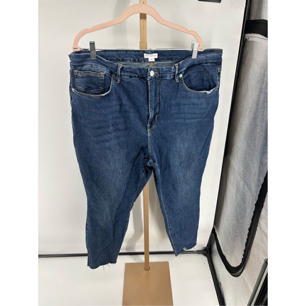 Good American Good Legs Crop Jeans Womens Size 24 Ankle Denim